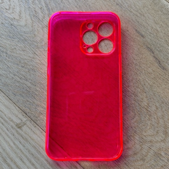 Like New! iPhone 13 Pro Case - Neon/Hot Pink Gelly - Picture 3 of 3